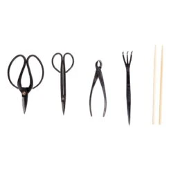 Werkzeugset Für Die Bonsaipflege, 5-teilig, Mit Aufbewahrungstasche -Gartentopf Geschäft 0220401215 Werkzeugetui Scheren Kralle Zange Pinzette Staebchen 2