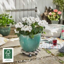 Multi Roller WPC, Tragkraft 100 Kg, Taupe, Ca. 7 X 29 X 29 Cm -Gartentopf Geschäft 0920600507 multi roller wpc taupe 3 116695