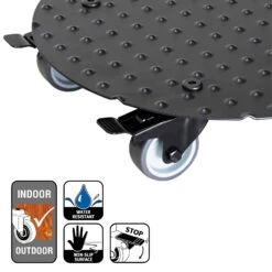 Pflanzenroller 'Alaska', Tragkraft 150 Kg, Anthrazit, Alu, 7 X 30 X 30 Cm -Gartentopf Geschäft 0920600518 pflanzenroller alaska 5 116729