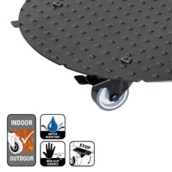 Pflanzenroller 'Alaska', Tragkraft 150 Kg, Anthrazit, Alu, 7 X 38 X 38 Cm -Gartentopf Geschäft 0920600519 pflanzenroller alaska 5 116735