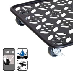 Pflanzenroller GH0936/0937, Tragkraft 80 Kg, Schwarz, Ø 30 Cm 10 Pflanzenroller GH0936/0937, Tragkraft 80 Kg, Schwarz, Ø 30 Cm -Gartentopf Geschäft 0920600521 pflanzenroller 5 116747