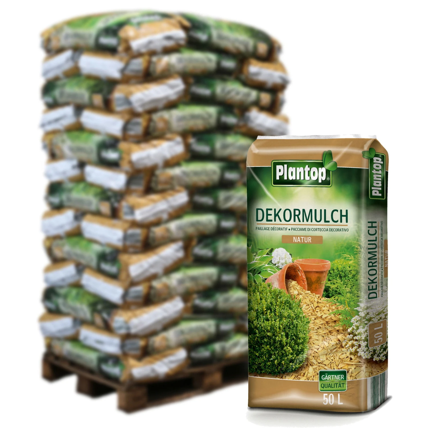 Plantop Dekormulch Natur, 1950 L Gesamt, 39 Sack á 50 L, Palettenware Ohne Zusätzliche Versandkosten 3 Plantop Dekormulch Natur, 1950 L Gesamt, 39 Sack á 50 L, Palettenware Ohne Zusätzliche Versandkosten
