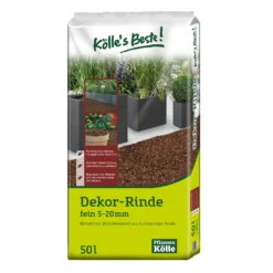Kölle's Beste Dekor-Rinde Fein, 2250 L Gesamt, 45 Sack á 50 L, Palettenware -Gartentopf Geschäft 0960400022 KB Dekorrinde 05 20mm 50L1 77012