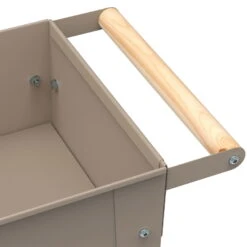 Hochbeet-Trolley Mit Rädern, Taupe, Metall, 75 X 35 X 80 Cm, 47 L -Gartentopf Geschäft 0980250143 Urban Garden Trolly auf Raedern taupe 2 84526