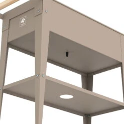 Hochbeet-Trolley Mit Rädern, Taupe, Metall, 75 X 35 X 80 Cm, 47 L -Gartentopf Geschäft 0980250143 Urban Garden Trolly auf Raedern taupe 4 84524