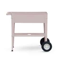 Hochbeet-Trolley Mit Rädern, Taupe, Metall, 75 X 35 X 80 Cm, 47 L -Gartentopf Geschäft 0980250143 Urban Garden Trolly auf Raedern taupe 6 84521