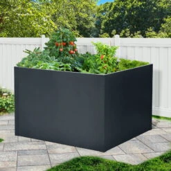 Hochbeet Mit Doppelwand, Anthrazit -Gartentopf Geschäft 0980250151 Hochbeet mit Doppelwand 3 94166