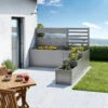 Terrassenabgrenzung 'Da Vinci' Mit Sichtschutz, Quarzgrau-metallic -Gartentopf Geschäft 0980250189 DaVinci Terrassenabgr mit Sichtschutz quarzgrau metallic 2 104513