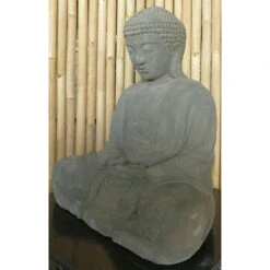 Buddha-Statue, Trockensteinguss, 53 X 40 X 65 Cm -Gartentopf Geschäft 0980306821 buddha aus trockensteinguss 2 123368