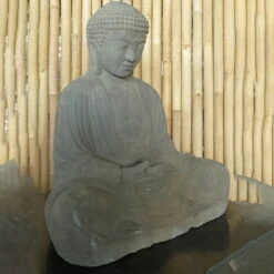 Buddha-Statue, Trockensteinguss, 53 X 40 X 65 Cm -Gartentopf Geschäft 0980306821 buddha aus trockensteinguss 3 123370