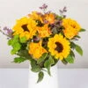 Gemischter Blumenbund 'Sommergruß' Inkl. Gratis Grußkarte -Gartentopf Geschäft 1025700005 DIY Mixbund Sommergruss Helianthus Rose Santini Statice 2 d 100172