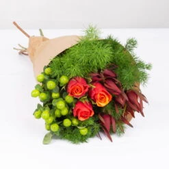 Blumenbund Rose 'Espana' Mit Zierspargel, Mit Gratis Grußkarte -Gartentopf Geschäft 1025700026 Strauss Rosen Espana 2 102759