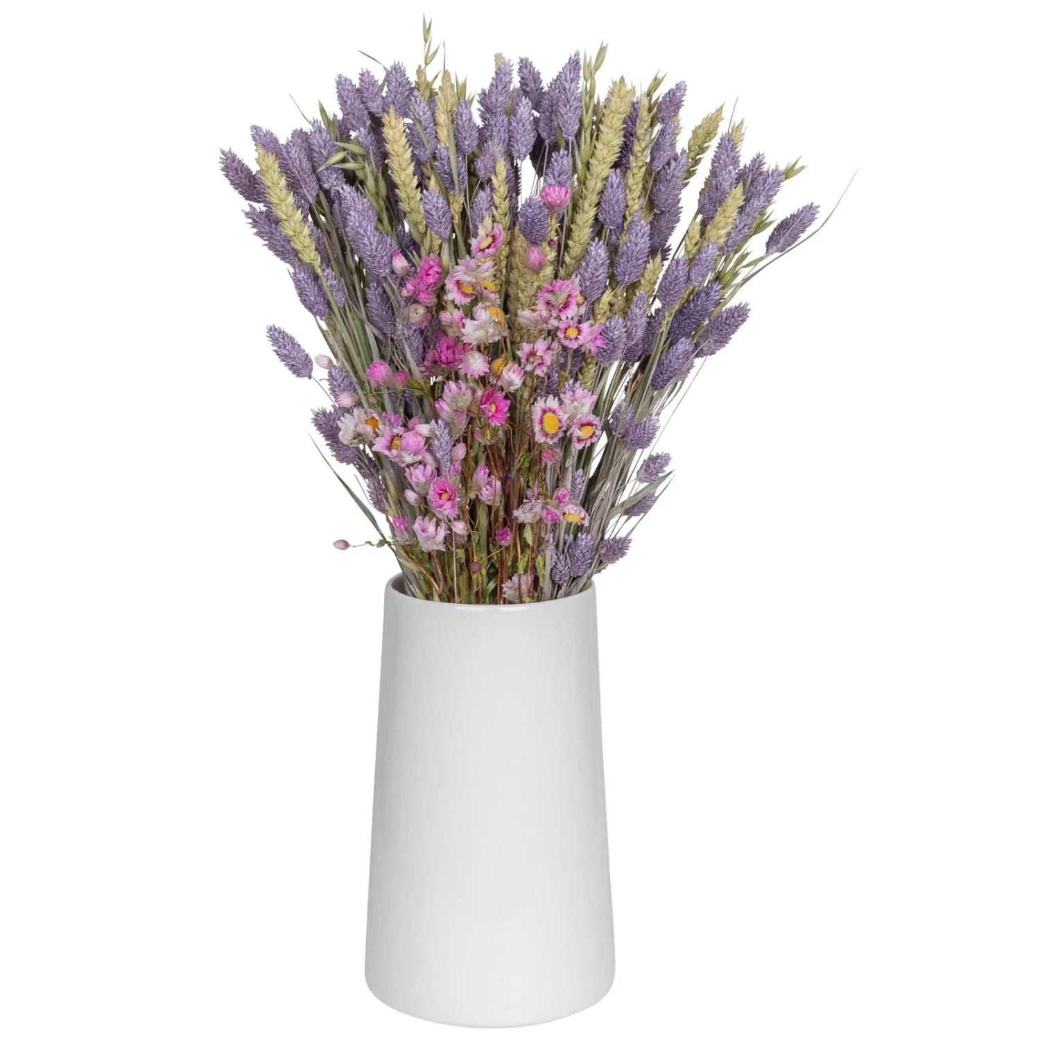 Rosa Trockenstrauß & Lila Glanzgras, 3er-Set, Länge Ca. 55 - 70 Cm 5 Rosa Trockenstrauß & Lila Glanzgras, 3er-Set, Länge Ca. 55 - 70 Cm – Bild 3