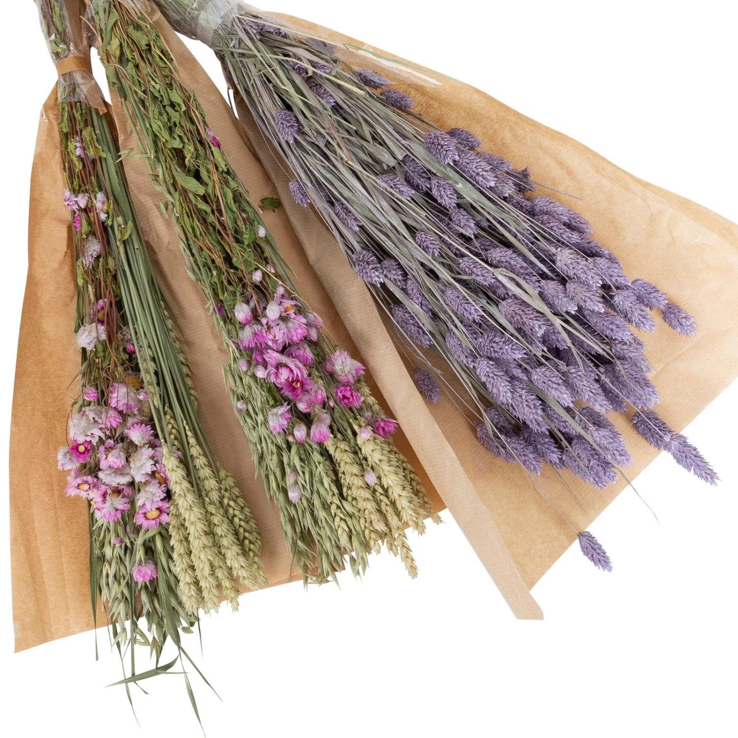 Rosa Trockenstrauß & Lila Glanzgras, 3er-Set, Länge Ca. 55 - 70 Cm 4 Rosa Trockenstrauß & Lila Glanzgras, 3er-Set, Länge Ca. 55 - 70 Cm – Bild 2