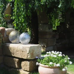 Kölle Solarlaterne Jumbo Damast, Silber Matt, Höhe 32 Cm, Ø 30 Cm -Gartentopf Geschäft 2950100471 2950100470 Damast 1 113716