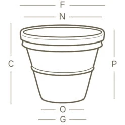 Gartentopf Geschäft -Gartentopf Geschäft 3210100272 Pflanzkuebel Doppio Bordo technische Zeichnung 111247