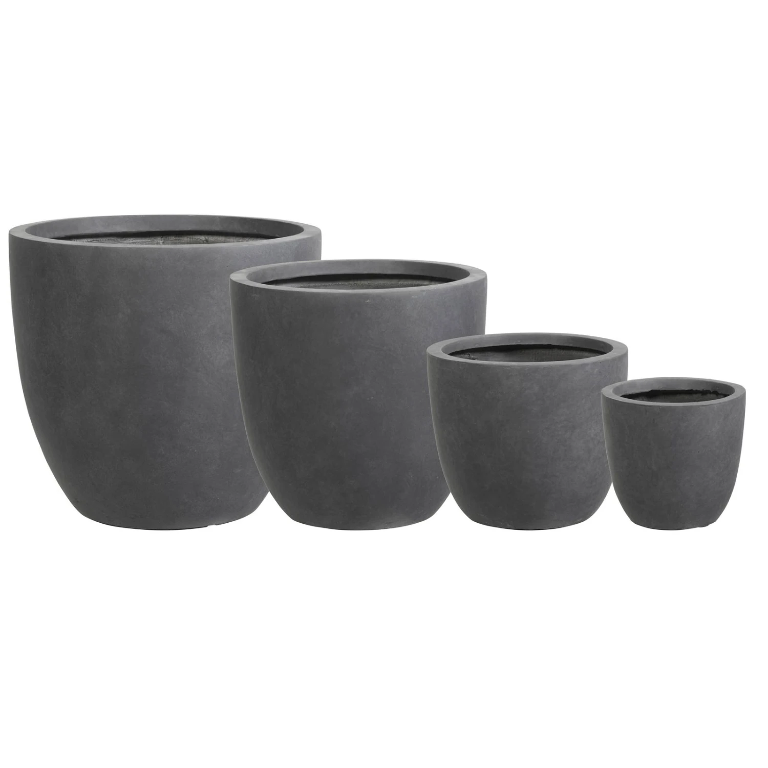 Kölle Pflanzgefäß Basic Eggli / Grafit, Frostsicher, Mit Ablaufloch 4 Kölle Pflanzgefäß Basic Eggli / Grafit, Frostsicher, Mit Ablaufloch – Bild 2