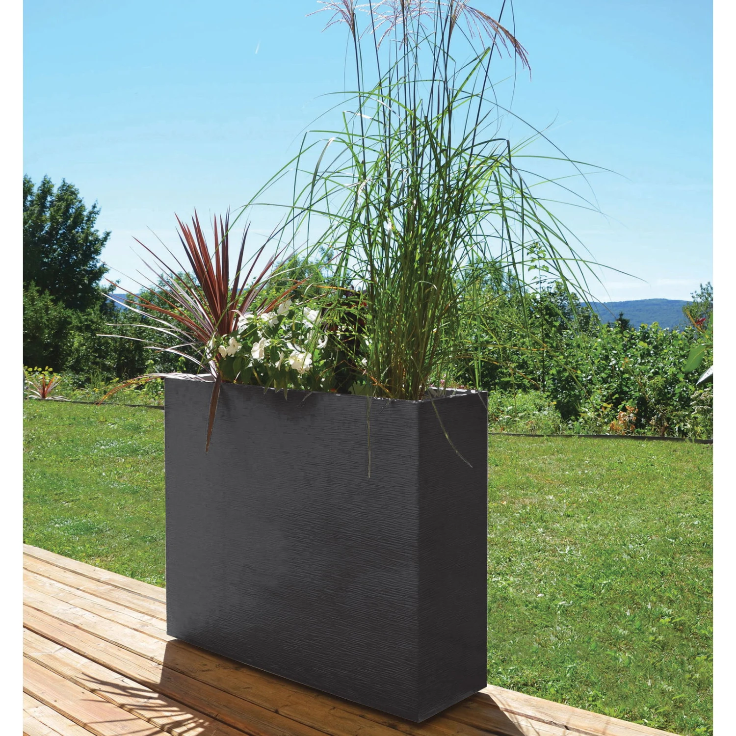 Pflanzkasten Graphit Crunch High, Anthrazit, Wasserdicht, Doppelwandig 5 Pflanzkasten Graphit Crunch High, Anthrazit, Wasserdicht, Doppelwandig – Bild 3