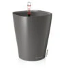 Lechuza Deltini Premium, Anthrazit-metallic, All-in-One-Set -Gartentopf Geschäft 3325100053 Deltini Premium anthrazit All in One Set D14xH18cm RGB 7555