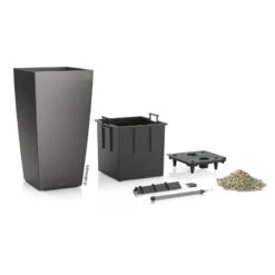 LECHUZA Cubico Premium 30, Anthrazit-metallic, All-in-One-Set, 30x30, H:56 Cm 7 LECHUZA Cubico Premium 30, Anthrazit-metallic, All-in-One-Set, 30x30, H:56 Cm -Gartentopf Geschäft 3325100090 Cubico Premium22 anthrazit All in One Set 22x22x41cm RGB 3 7753