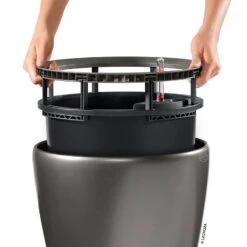 LECHUZA Classico Premium LS, All-in-One-Set, Anthrazit-metallic, Ø 28 Cm H:26 Cm -Gartentopf Geschäft 3325100223 Classico Premium 28LS anthrazit All in One Set D28xH26cm RGB 4 7762