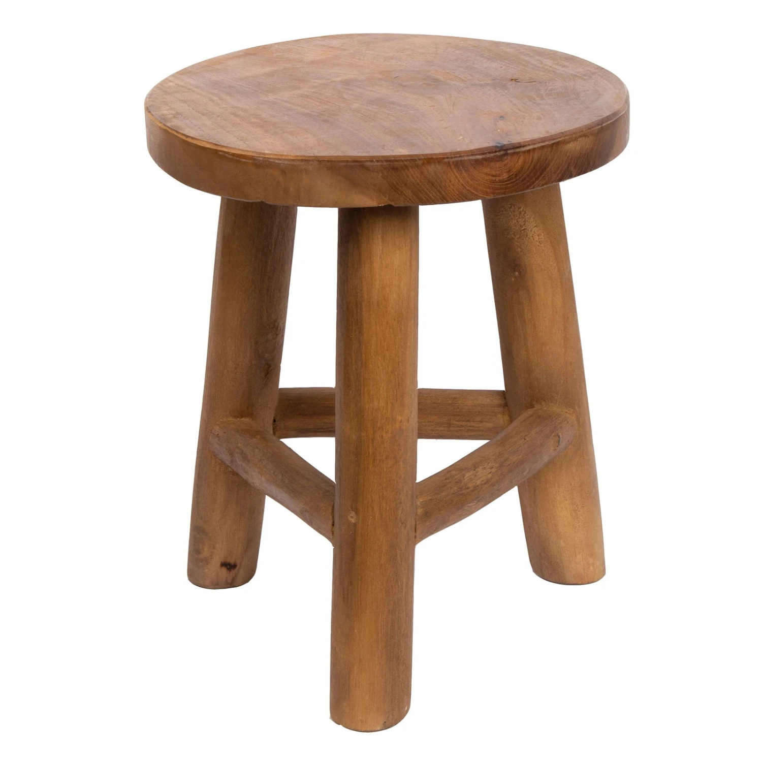 Wurzelholz-Hocker, Light Wax, Aus Recyceltem Teakholz 4 Wurzelholz-Hocker, Light Wax, Aus Recyceltem Teakholz – Bild 2