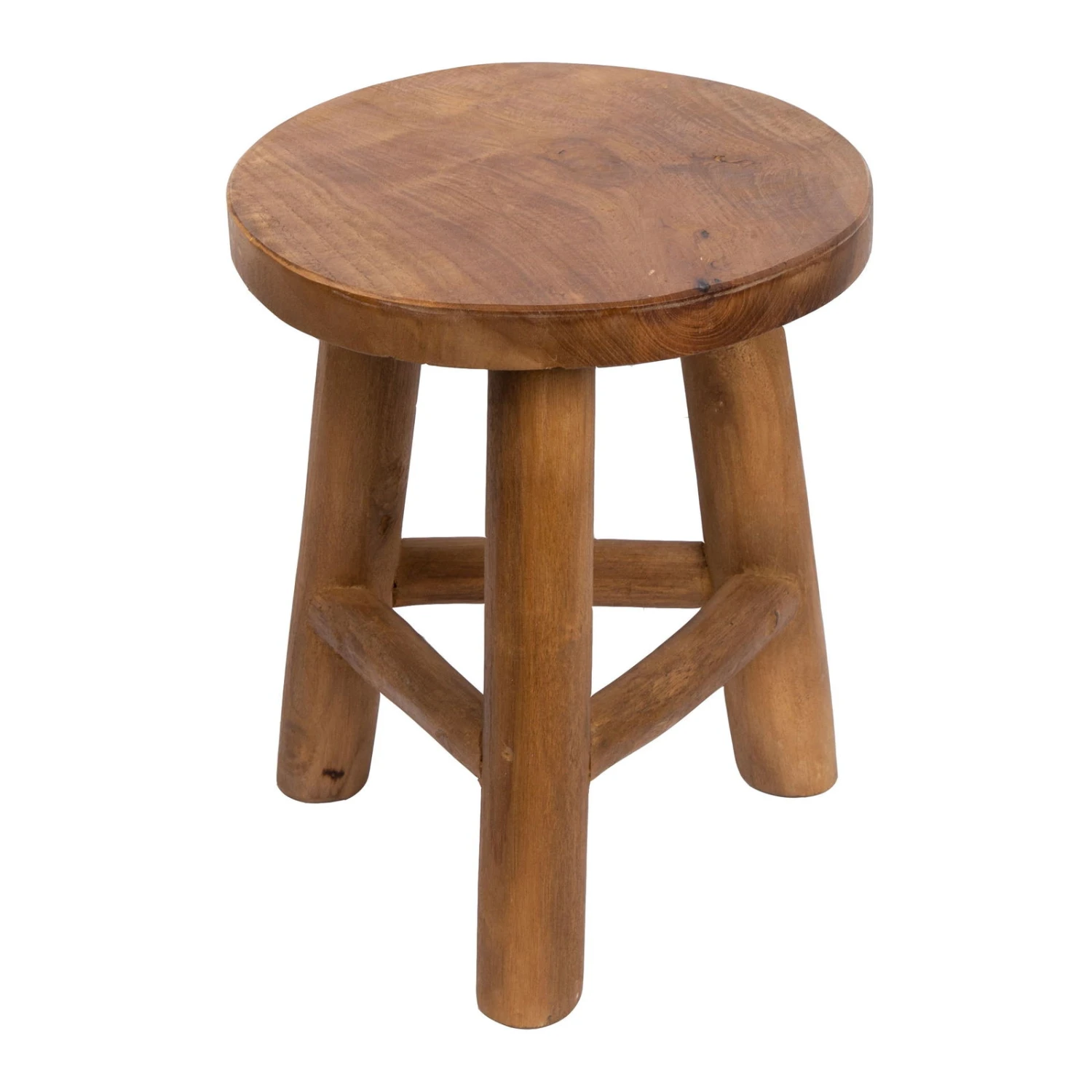Wurzelholz-Hocker, Light Wax, Aus Recyceltem Teakholz 5 Wurzelholz-Hocker, Light Wax, Aus Recyceltem Teakholz – Bild 3