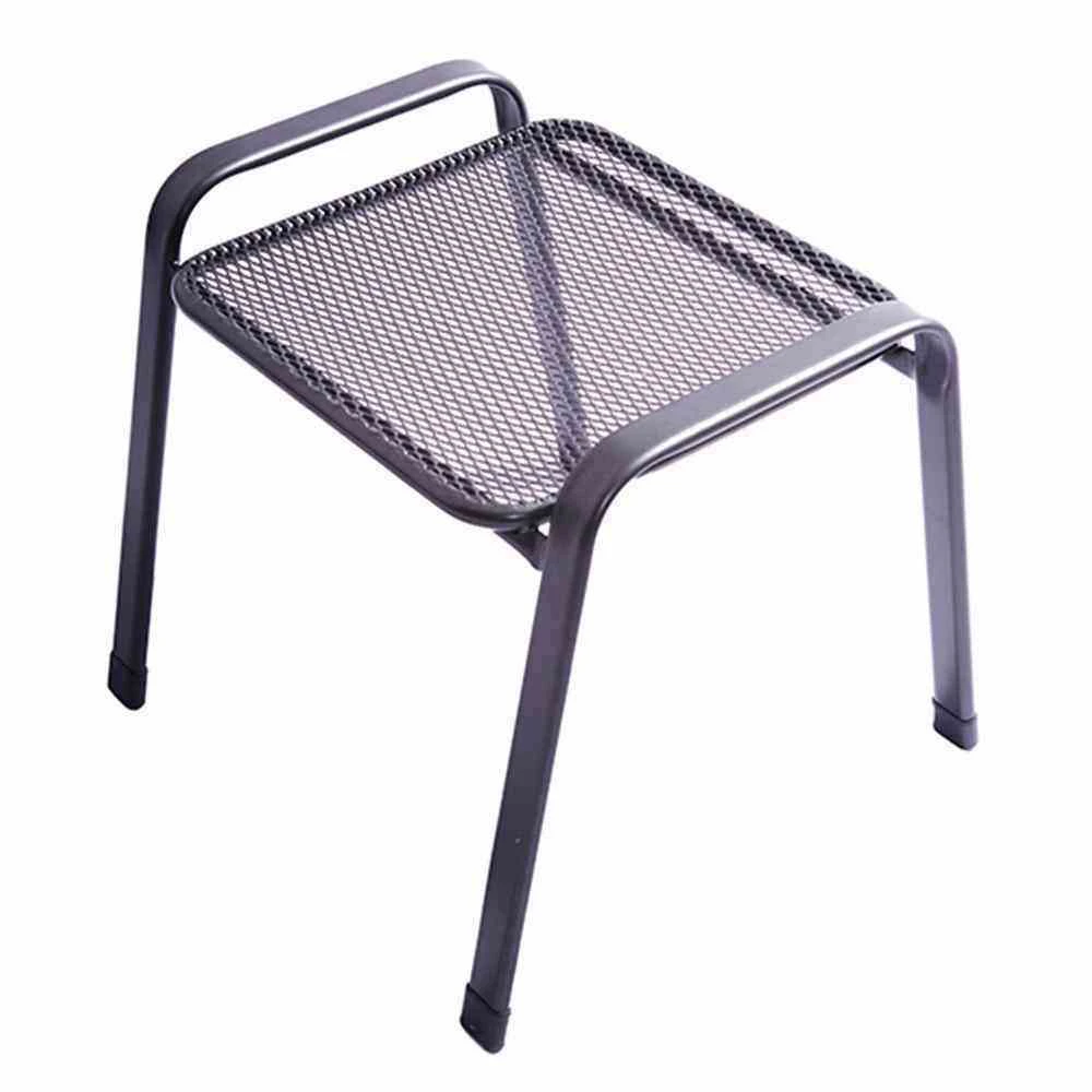 Hocker "Elda Plus" Aus Streckmetall, Eisengrau