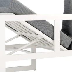 Best Loungeset "Rhodos" 3tlg. Weiß, Modernes Design, Komfortabel, Groß -Gartentopf Geschäft 3910302348 Loungeset Rhodos 3tlg weiss Auflagen grau 2 2 59577