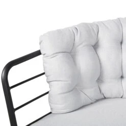 4-teilige Lounge-Gruppe 'Bella', Schwarz, Inklusive Auflagen 14 4-teilige Lounge-Gruppe 'Bella', Schwarz, Inklusive Auflagen -Gartentopf Geschäft 3910302533 Alu Loungergruppe Bella 4tlg schwarz inkl Kissen hellgrau11 74489