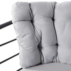 4-teilige Lounge-Gruppe 'Bella', Schwarz, Inklusive Auflagen 17 4-teilige Lounge-Gruppe 'Bella', Schwarz, Inklusive Auflagen -Gartentopf Geschäft 3910302533 Alu Loungergruppe Bella 4tlg schwarz inkl Kissen hellgrau8 74492