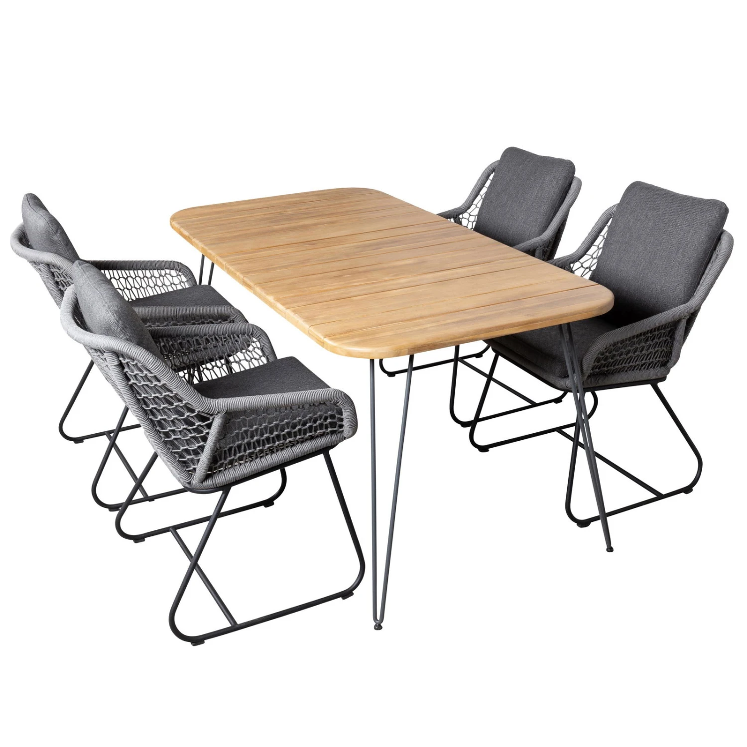 Dining-Sessel 'Portofino' Inkl. Auflage, Anthrazit 7 Dining-Sessel 'Portofino' Inkl. Auflage, Anthrazit – Bild 5