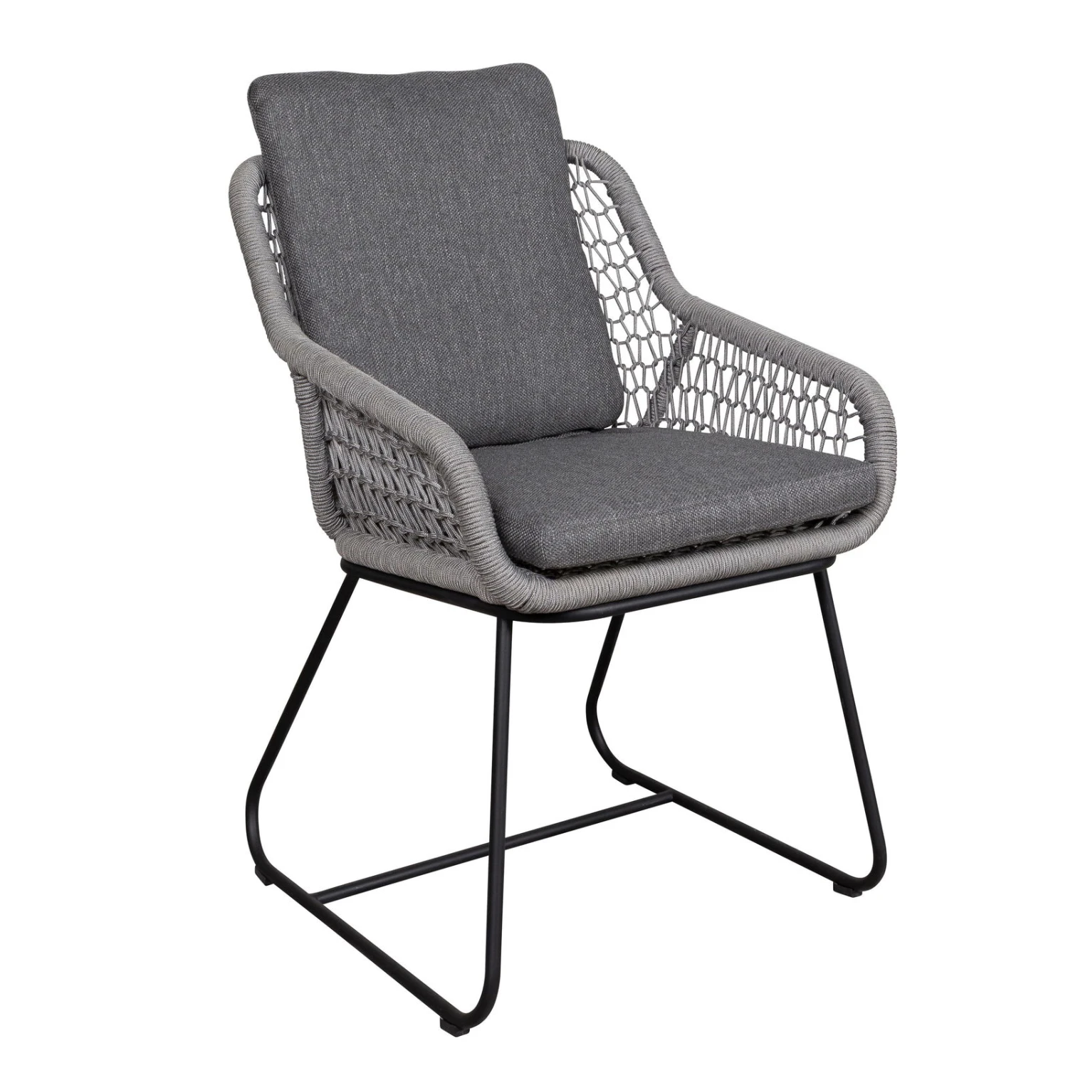 Dining-Sessel 'Portofino' Inkl. Auflage, Anthrazit 6 Dining-Sessel 'Portofino' Inkl. Auflage, Anthrazit – Bild 4