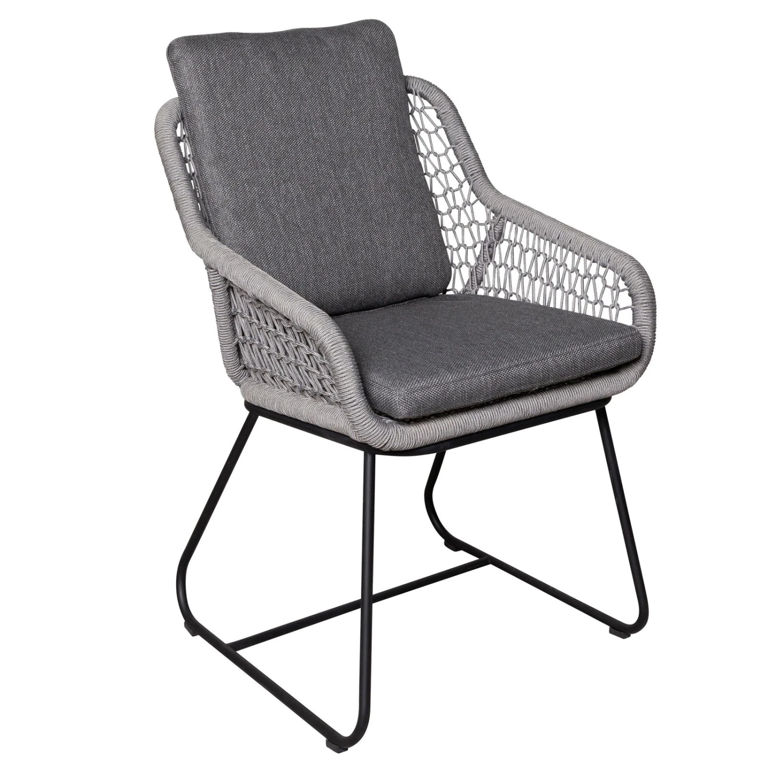 Dining-Sessel 'Portofino' Inkl. Auflage, Anthrazit 3 Dining-Sessel 'Portofino' Inkl. Auflage, Anthrazit