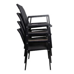 Stapelsessel, Schwarz, Ca. 86 X 66 X 56 Cm 12 Stapelsessel, Schwarz, Ca. 86 X 66 X 56 Cm -Gartentopf Geschäft 3910302656 Alu Sessel schwarz Textilen schwarz 8 102330