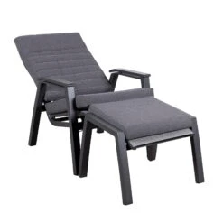 Loungesessel 'Paris', Grau/schwarz -Gartentopf Geschäft 3910302694 Loungesessel Paris inkl Auflage 10 118553