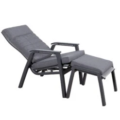 Loungesessel 'Paris', Grau/schwarz -Gartentopf Geschäft 3910302694 Loungesessel Paris inkl Auflage 11 118552