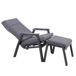 Loungesessel 'Paris', Grau/schwarz -Gartentopf Geschäft 3910302694 Loungesessel Paris inkl Auflage 12 118551