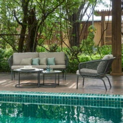 Lounge-Set 'Eagle', 5-teilig -Gartentopf Geschäft 3910302708 Loungeset Eagle 5tlg Stahlgestell inkl Auflagenset 2 118534