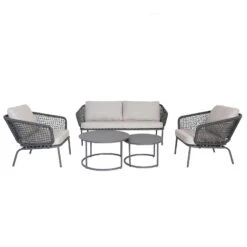 Lounge-Set 'Eagle', 5-teilig -Gartentopf Geschäft 3910302708 Loungeset Eagle 5tlg Stahlgestell inkl Auflagenset 3 118532