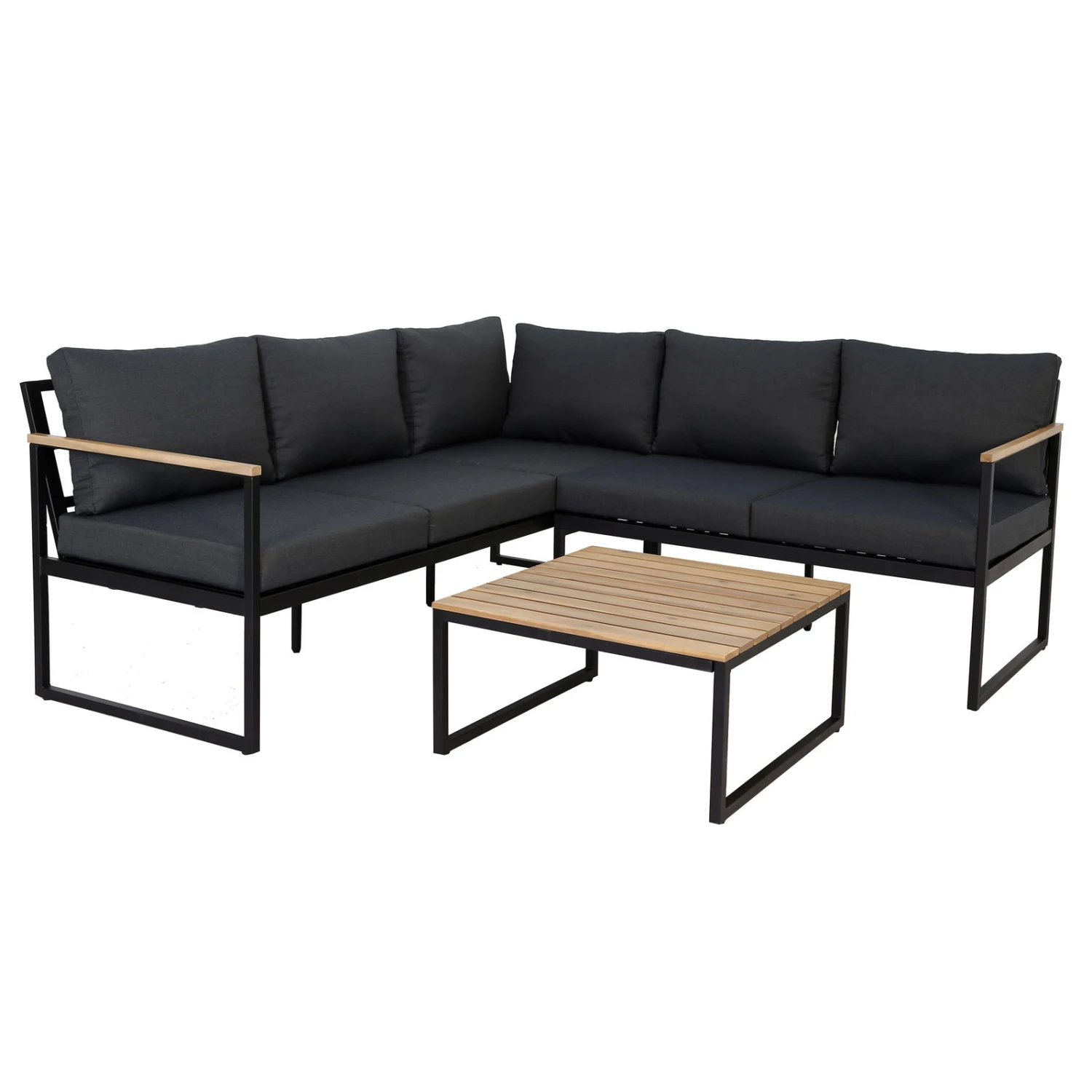 Ecklounge 'Sardinia', Schwarz, Akazie 3 Ecklounge 'Sardinia', Schwarz, Akazie