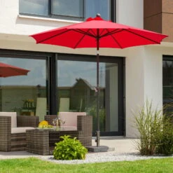 Mittelstockschirm 'Harlem', Ø Ca. 270 Cm -Gartentopf Geschäft 3910501920 Sonnenschirm Harlem rot 2 90186