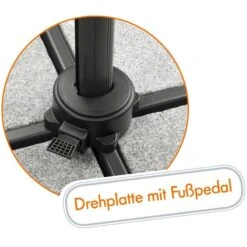 Schneider Sonnenschirm Rhodos Eco Twist, 270 X 270 Cm -Gartentopf Geschäft 3910502975 Sonnenschirm Rhodos eco TWIST ca.270x270cm anthrazit9 71331