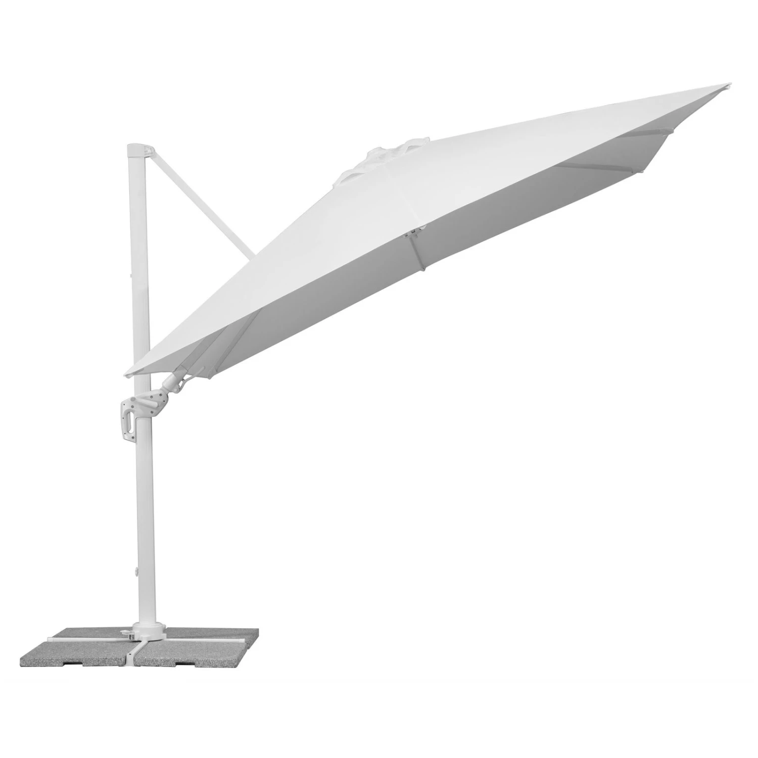 Pendelschirm 'Rhodos Twist Bianco', Ca. 300 X 300 Cm, Weiss 5 Pendelschirm 'Rhodos Twist Bianco', Ca. 300 X 300 Cm, Weiss – Bild 3