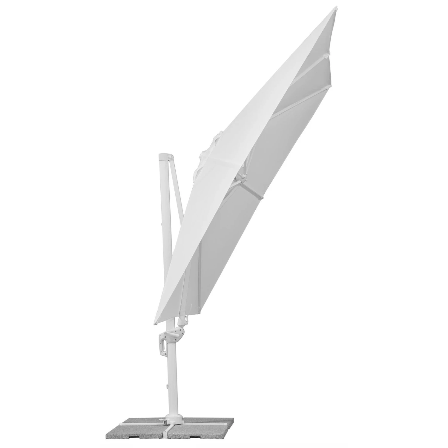 Pendelschirm 'Rhodos Twist Bianco', Ca. 300 X 300 Cm, Weiss 6 Pendelschirm 'Rhodos Twist Bianco', Ca. 300 X 300 Cm, Weiss – Bild 4