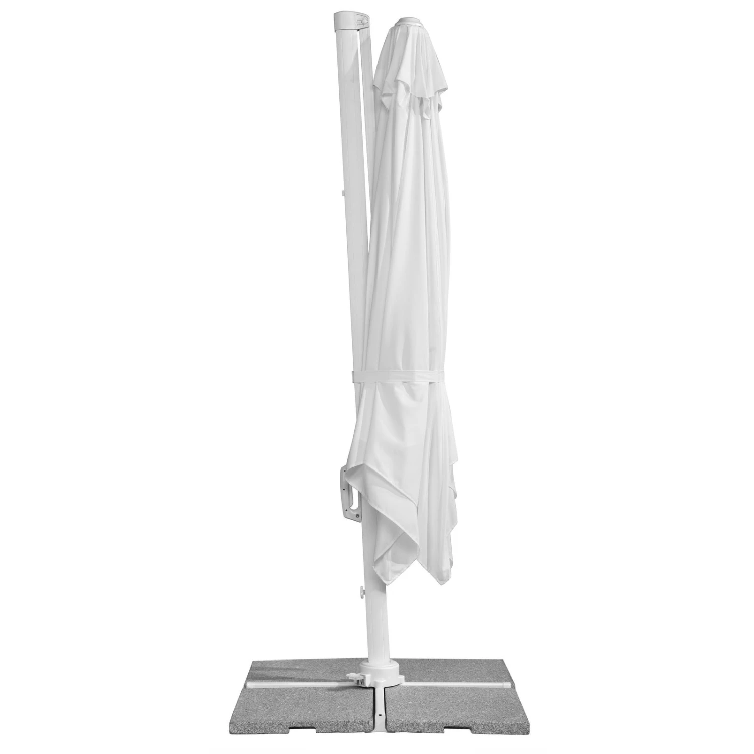 Pendelschirm 'Rhodos Twist Bianco', Ca. 300 X 300 Cm, Weiss 8 Pendelschirm 'Rhodos Twist Bianco', Ca. 300 X 300 Cm, Weiss – Bild 6