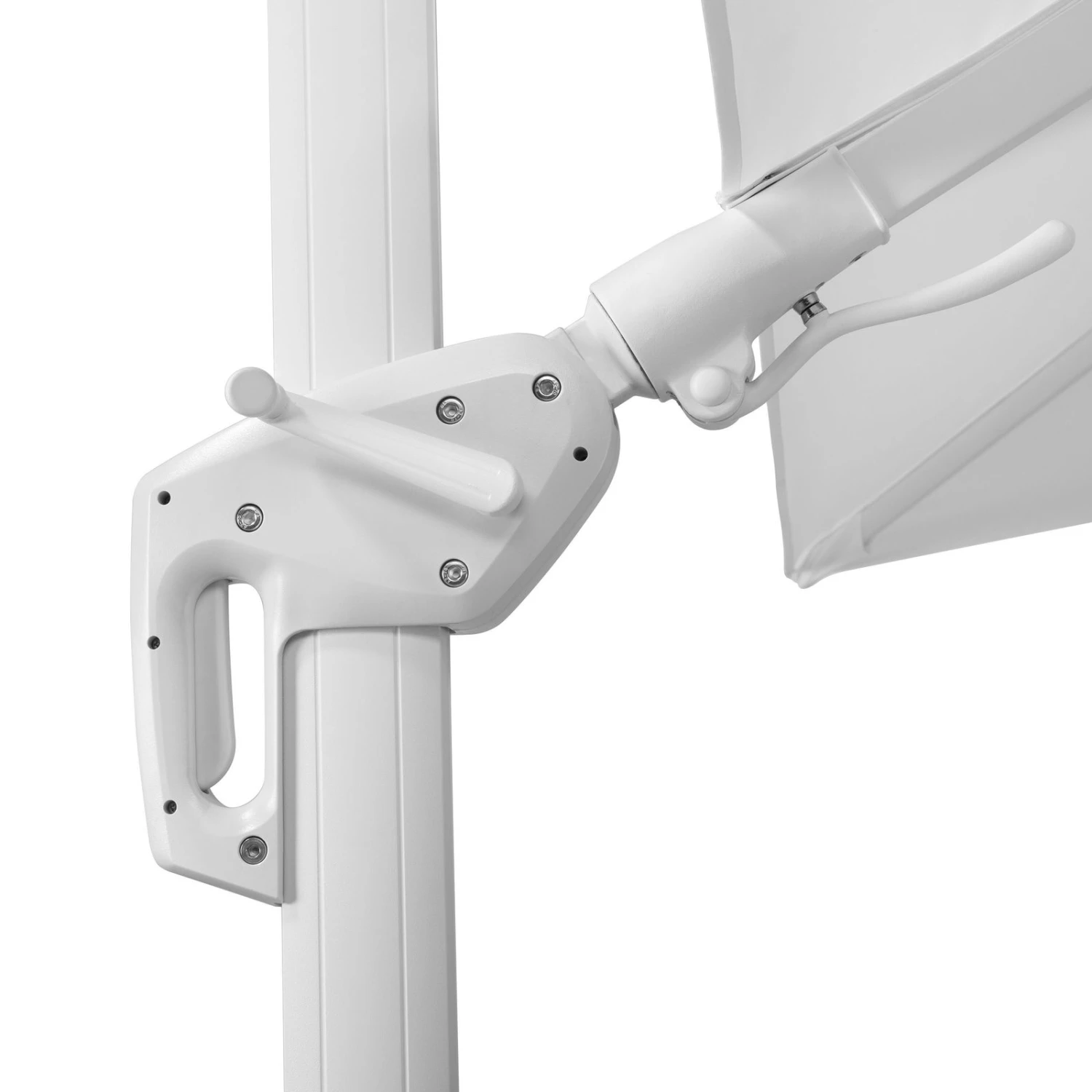 Pendelschirm 'Rhodos Twist Bianco', Ca. 300 X 300 Cm, Weiss 10 Pendelschirm 'Rhodos Twist Bianco', Ca. 300 X 300 Cm, Weiss – Bild 8