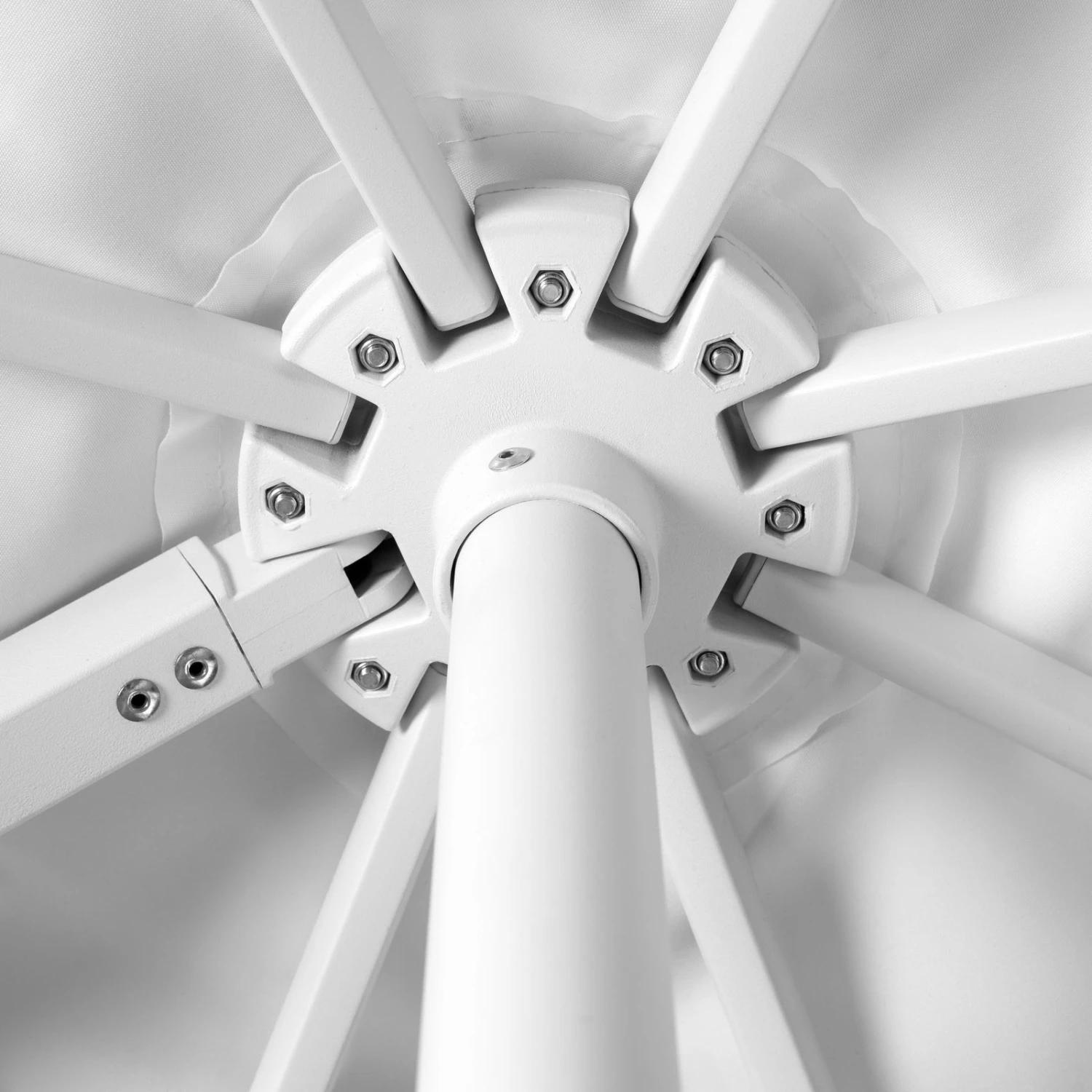 Pendelschirm 'Rhodos Twist Bianco', Ca. 300 X 300 Cm, Weiss 11 Pendelschirm 'Rhodos Twist Bianco', Ca. 300 X 300 Cm, Weiss – Bild 9