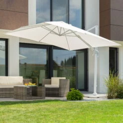 Pendelschirm 'Rhodos Twist Bianco', Ca. 300 X 300 Cm, Weiss 28 Pendelschirm 'Rhodos Twist Bianco', Ca. 300 X 300 Cm, Weiss -Gartentopf Geschäft 3910503194 Sonnenschirm Rhodos Twist Bianco weiss 5 90634