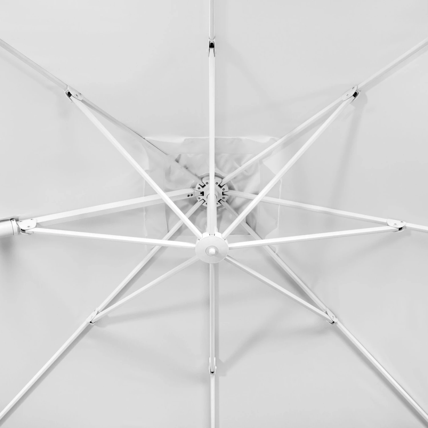 Pendelschirm 'Rhodos Twist Bianco', Ca. 300 X 300 Cm, Weiss 14 Pendelschirm 'Rhodos Twist Bianco', Ca. 300 X 300 Cm, Weiss – Bild 12